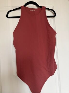 Abercrombie & Fitch Rust Red High-Neck Tank Bodysuit
